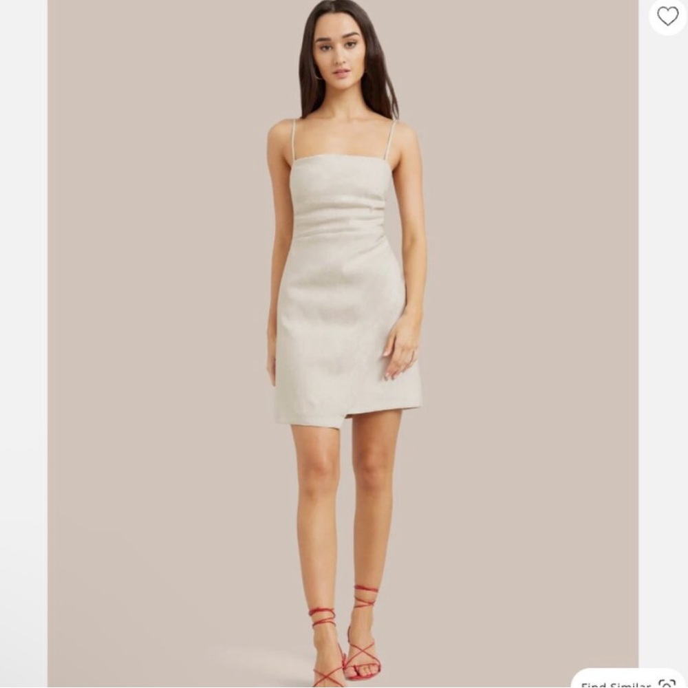Modern Citizen Davina Linen Blend Open Back Dress Small